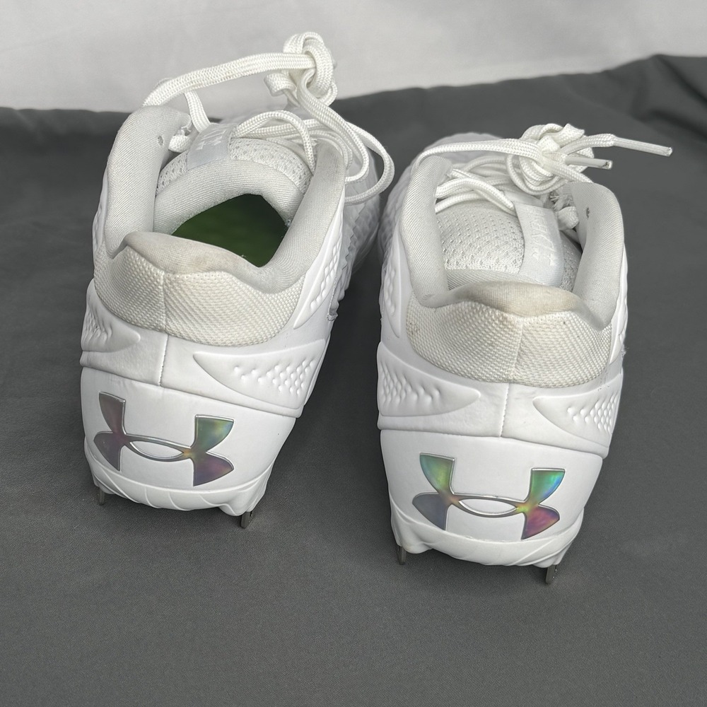 Under Armour Men 7 Women 8.5 Baseball/soft Cleats Shoes White UA Yard MT TPU 3.0 - Picture 7 of 13